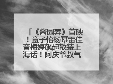 《酱园弄》首映！章子怡杨幂雷佳音梅婷飙起散装上海话！阿庆爷叔气氛组！独独没见他……