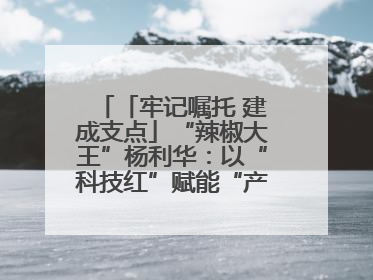 「牢记嘱托 建成支点」“辣椒大王”杨利华：以“科技红”赋能“产业绿”