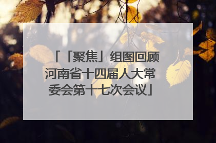 「聚焦」组图回顾河南省十四届人大常委会第十七次会议