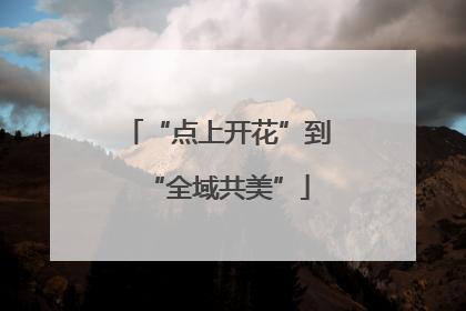 “点上开花”到“全域共美”