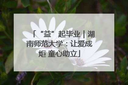 “益”起毕业｜湖南师范大学：让爱成炬 童心助立