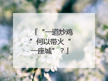 “一道炒鸡”何以带火“一座城”？
