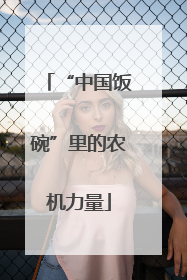 “中国饭碗”里的农机力量