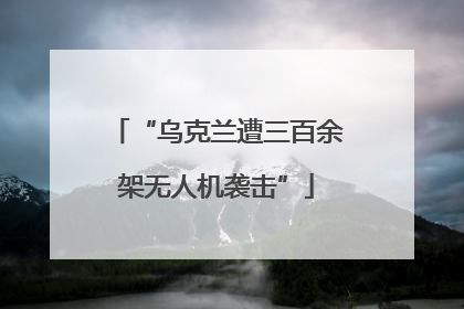 “乌克兰遭三百余架无人机袭击”