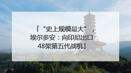 “史上规模最大”，埃尔多安：向印尼出口48架第五代战机