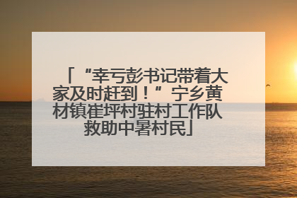 “幸亏彭书记带着大家及时赶到！”宁乡黄材镇崔坪村驻村工作队救助中暑村民