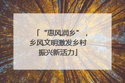 “惠风润乡”,乡风文明激发乡村振兴新活力
