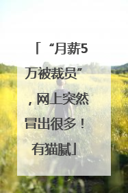 “月薪5万被裁员”，网上突然冒出很多！有猫腻