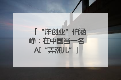 “洋创业”伯涵峥：在中国当一名AI“弄潮儿”