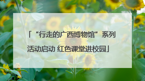 “行走的广西博物馆”系列活动启动 红色课堂进校园