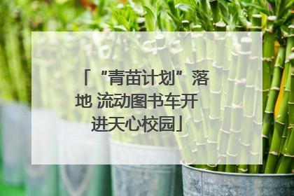 “青苗计划”落地 流动图书车开进天心校园