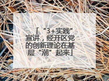 “3+实践”宣讲，经开区党的创新理论在基层“潮”起来