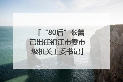 “80后”张蕾已出任镇江市委市级机关工委书记