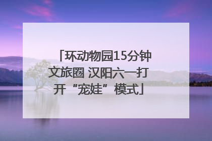 环动物园15分钟文旅圈 汉阳六一打开“宠娃”模式