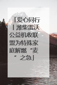 爱心同行丨潍柴雷沃公益机收联盟为特殊家庭解燃“麦”之急