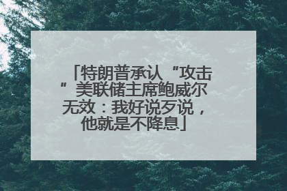 特朗普承认“攻击”美联储主席鲍威尔无效：我好说歹说，他就是不降息