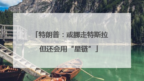 特朗普：或挪走特斯拉 但还会用“星链”