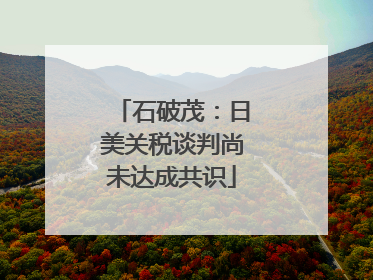 石破茂：日美关税谈判尚未达成共识