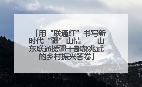 用“联通红”书写新时代“疆”山情——山东联通援疆干部郝兆武的乡村振兴答卷