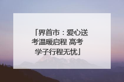界首市：爱心送考温暖启程 高考学子行程无忧
