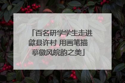 百名研学学生走进歙县许村 用画笔描摹徽风皖韵之美