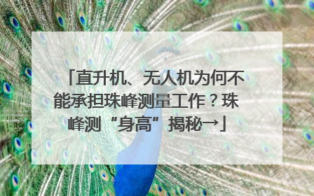 直升机、无人机为何不能承担珠峰测量工作？珠峰测“身高”揭秘→