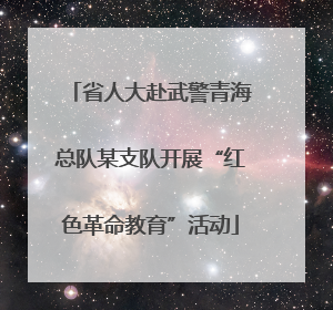 省人大赴武警青海总队某支队开展“红色革命教育”活动