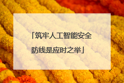 筑牢人工智能安全防线是应时之举