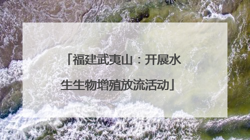 福建武夷山：开展水生生物增殖放流活动