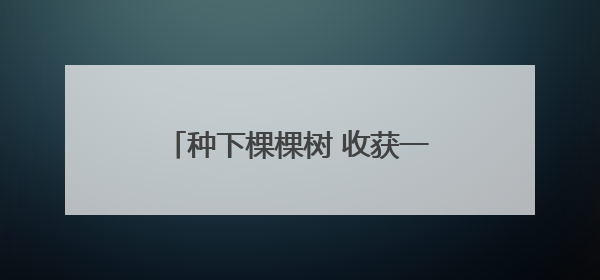 种下棵棵树 收获一山绿——记牟家大山林业管理站站长王占胜