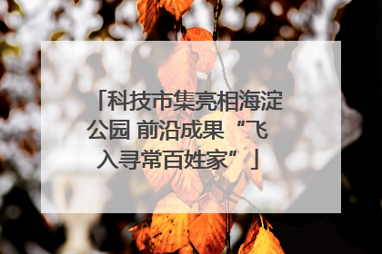 科技市集亮相海淀公园 前沿成果“飞入寻常百姓家”