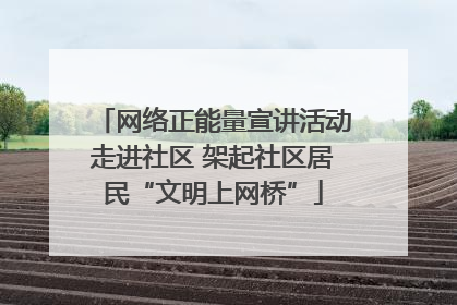 网络正能量宣讲活动走进社区 架起社区居民“文明上网桥”