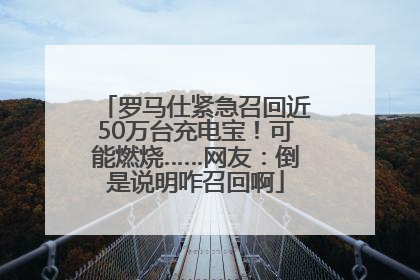 罗马仕紧急召回近50万台充电宝！可能燃烧……网友：倒是说明咋召回啊