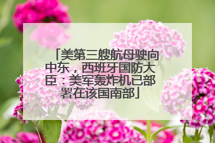 美第三艘航母驶向中东，西班牙国防大臣：美军轰炸机已部署在该国南部