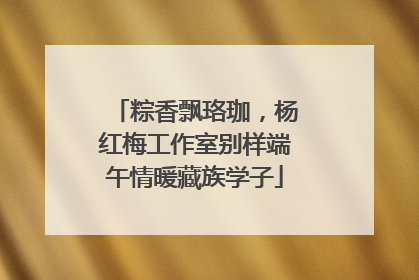 粽香飘珞珈，杨红梅工作室别样端午情暖藏族学子