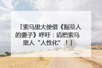 索马里大使借《掘墓人的妻子》呼吁：请把索马里人“人性化”！
