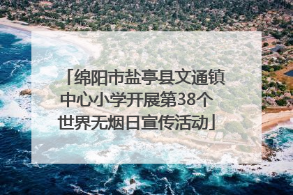 绵阳市盐亭县文通镇中心小学开展第38个世界无烟日宣传活动