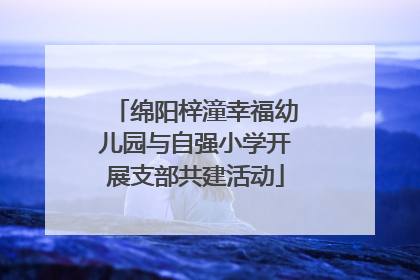 绵阳梓潼幸福幼儿园与自强小学开展支部共建活动