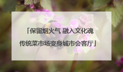 保留烟火气 融入文化魂 传统菜市场变身城市会客厅