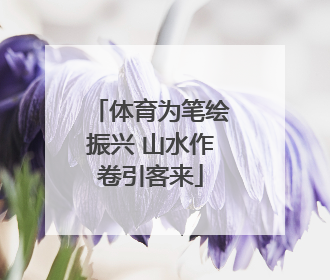 体育为笔绘振兴 山水作卷引客来