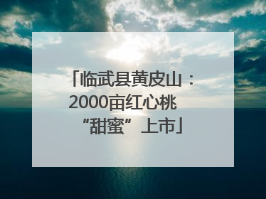 临武县黄皮山：2000亩红心桃“甜蜜”上市