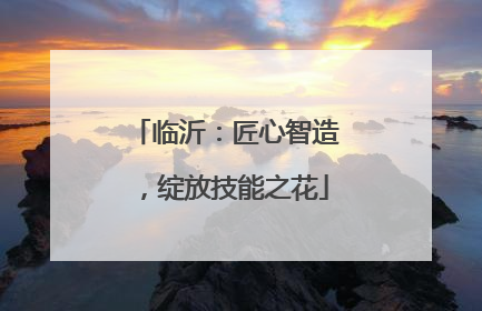 临沂：匠心智造，绽放技能之花