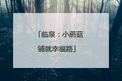 临泉：小蘑菇铺就幸福路