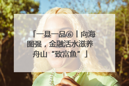 一县一品⑥丨向海图强，金融活水滋养舟山“致富鱼”