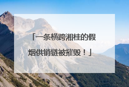 一条横跨湘桂的假烟供销链被摧毁！