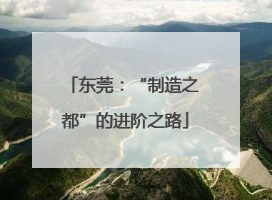 东莞：“制造之都”的进阶之路