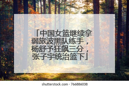 中国女篮继续拿弱旅波黑队练手，杨舒予狂飙三分，张子宇统治篮下