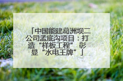 中国能建葛洲坝二公司孟底沟项目：打造“样板工程” 彰显“水电王牌”