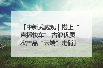 中新武威观｜搭上“直播快车” 古浪优质农产品“云端”走俏