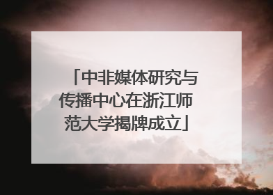 中非媒体研究与传播中心在浙江师范大学揭牌成立